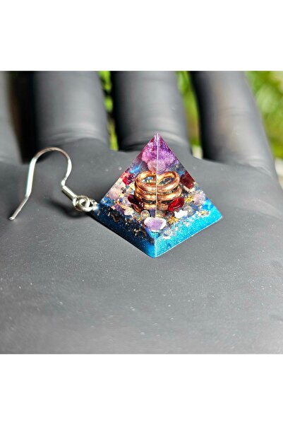 Singincraft 1 Piece - Single Nirvana Design 7 Layer Orgonite Pyramid Earring ...
