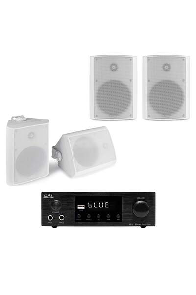 POWER DYNAMICS Sistem audio comercial cu 4 canale, Bluetooth, USB, FM