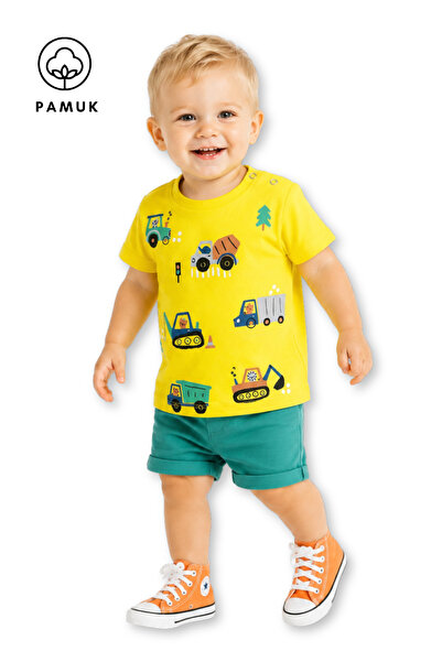 difa kids Baby Boy Car Printed Casual Short Sleeve Summer T-Shirt