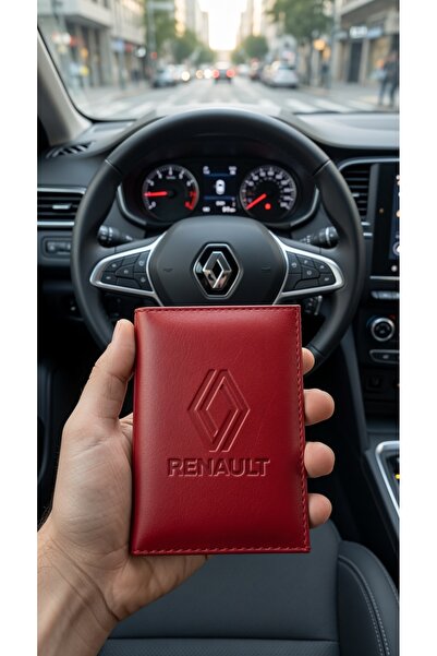 shop Renault Logo Baskılı Deri Ruhsat Kılıfı