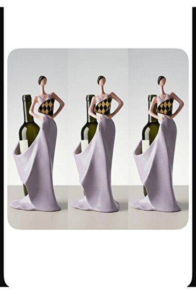 NurMood Art Decoration Dekoratif Kadın Figürlü Şaraplık & İçki Şişesi Standı ...