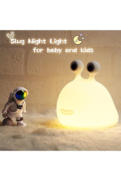 Generic Slug Night Lamp Silicone Baby Nursery Lamp with Touch Control, Soft G...