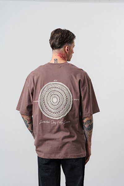 Respire Tricou Oversized Esențial Maro