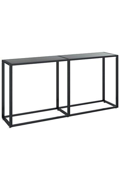 vidaxl Masă consolă, negru, 160x35x75,5 cm, sticlă securizată