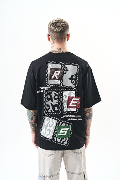 Respire Tricou supradimensionat Low Vision negru