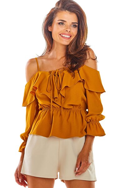 Awama Bluza Dama, Awama, Poliester, Caramel, A309, L