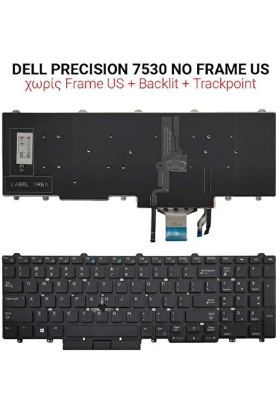 Dell Πληκτρολόγιο φορητού υπολογιστή για PROBOOK 450 G6 χωρίς πλαίσιο και αγγ...