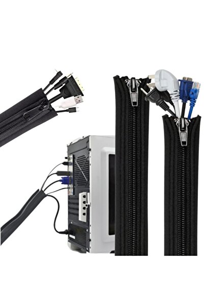 Mardil Manșon organizator cabluri, din neopren cu fermoar, 2 x 50 cm, pentru ...