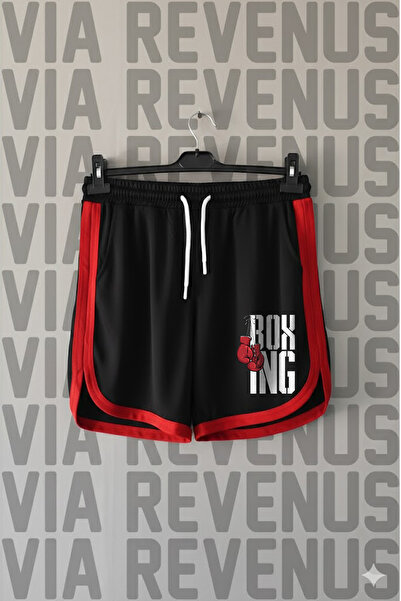 Vordevia Bokserske šortseve za trening u retro stilu, unisex, sa printom