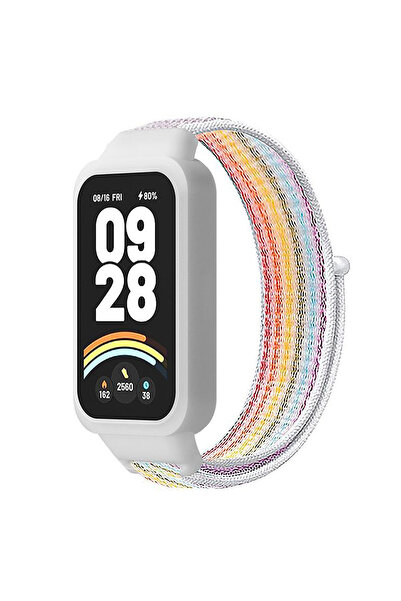 CaseOnn Xiaomi Smart Band 9 Active Kordon Hasır Kumaş Nylon Kayış Pride