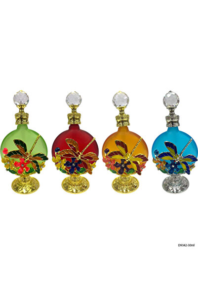 NUJET 4 قطع زجاجة عطر كريستالية للزيوت العطرية 30 مل D9342