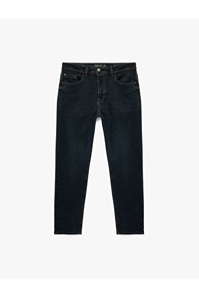 Koton Cotton Pocketed Regular Leg Tapered Jean Trousers - Joe Jean