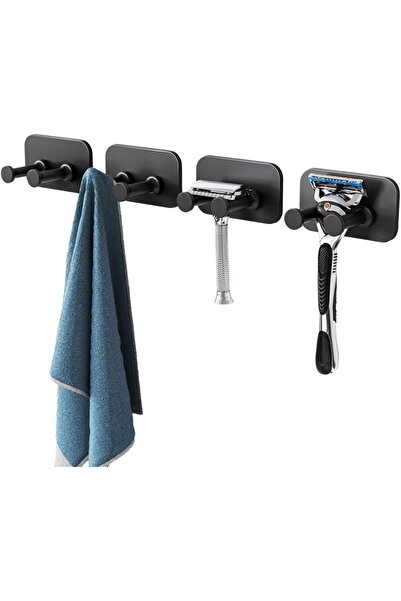 Arabest 4-Piece Shower Hooks,Stainless Steel Razor Holder,Adhesive Waterproof...