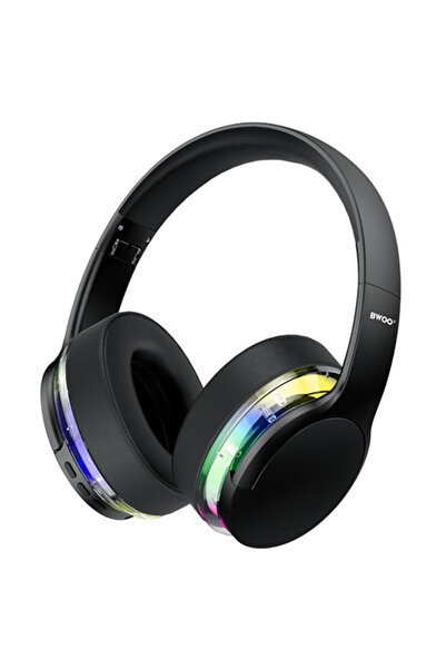 Bwoo Căști Bluetooth Over-Ear cu ANC, Sunet Premium, Negru