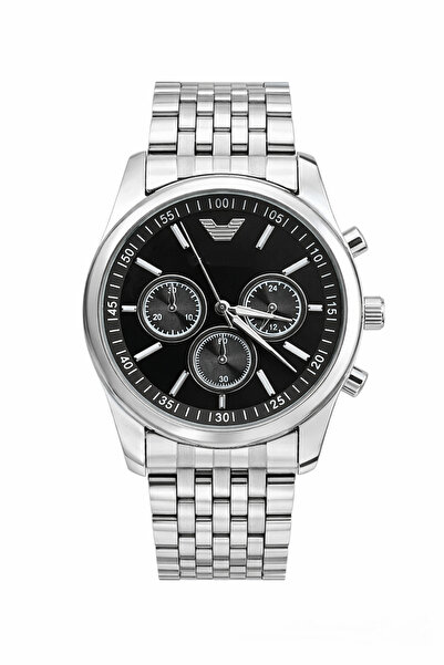 Weluxa Men's Wristwatch with Luxurious Look, Silver Color, Black Dial, Sport ...
