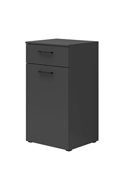 OEM Comodă rustică 45x83x40 cm, 1 ușă, 1 sertar, 1 raft, PAL laminat cu folie...