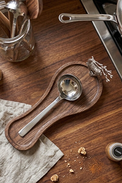 GO BLOBS Wooden Spoon Holder Decorative Countertop Ladle Holder Kitchen Organizer Luxury Deer Silver