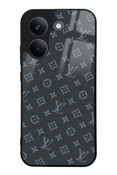 Spoyi Xiaomi Poco X8 Pro Gray LV Tasarımlı Glossy Telefon Kılıfı