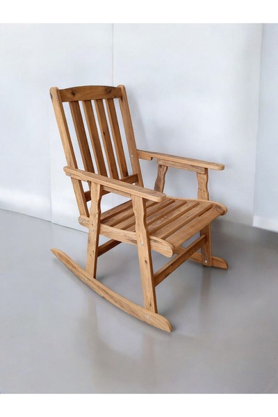 Elta Collection Ahşap Sallanan Sandalye Balkon Bahçe Teras Koltuğu Ayarlanabi...