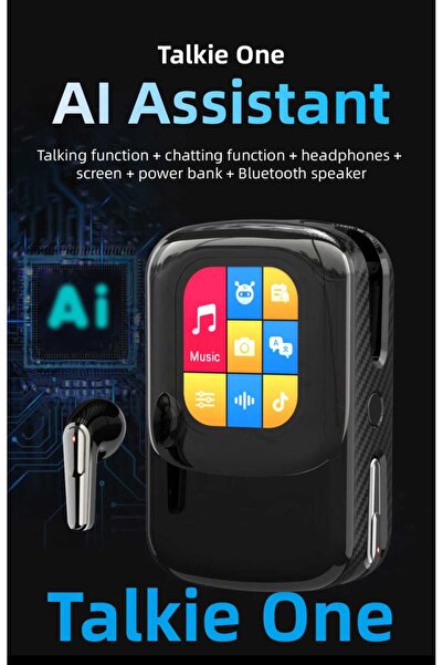beemen Talkie One AI Large Model Akıllı Kulaklık ve Dokunmatik Ekranlı Şarj Kutusu – Çeviri, Hoparlör, Sesli Asistan, Bluetooth 6.0