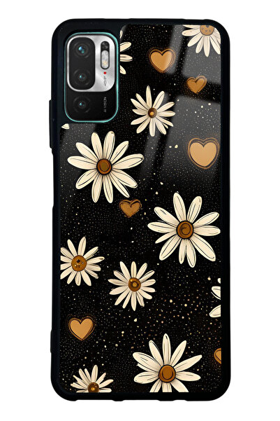 Spoyi Xiaomi Redmi Note 10 5G Midnight Daisies Tasarımlı Glossy Telefon Kılıfı