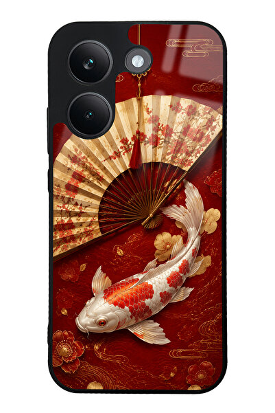 Spoyi Xiaomi Poco X8 Pro Red Koi Harmony Tasarımlı Glossy Telefon Kılıfı