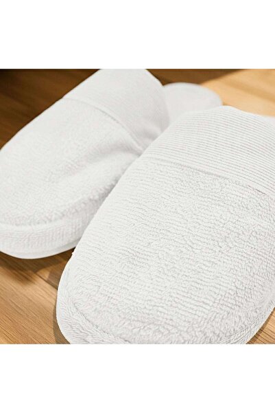 PAN HOME Ultra Luxe Turkish Indoor Slipper-white