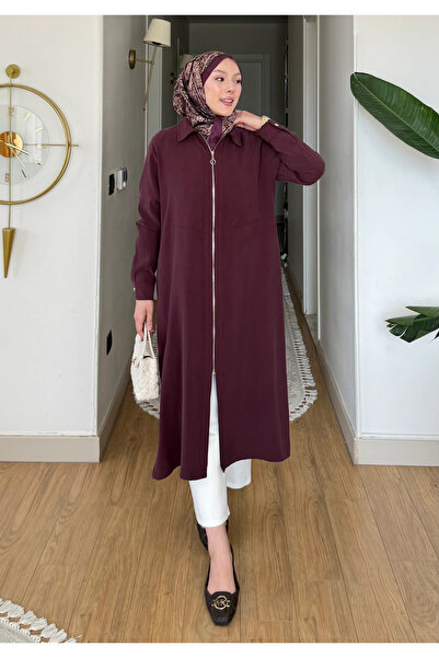 Moda Misali Fermuarlı Giy Çık Tunik