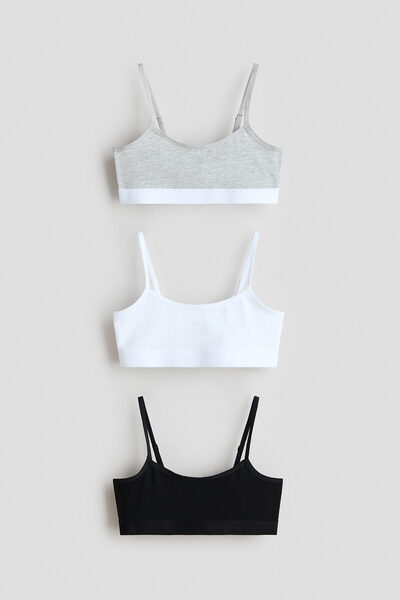 H&M 3'lü Pamuklu Kısa Üst