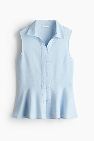 H&M Keten Karışımlı Kolsuz Gömlek