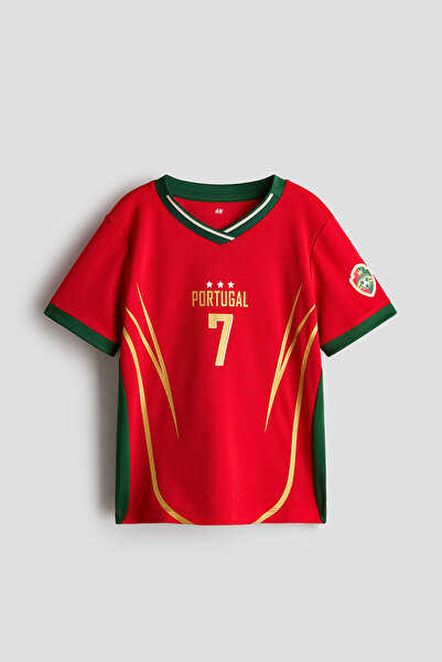 H&M Baskılı Futbol Tişörtü
