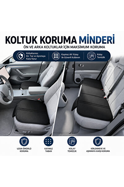 Genel Markalar Pekin Serisi Keten Terletmez Oto Koltuk Minder Seti (3'lü Set)...