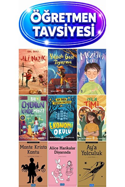 Genç Timaş ORTAOKUL OKUMA SETİ 9 KİTAP Ali Nazik,Yıldızlı Gece Tiyatrosu,Müzi...