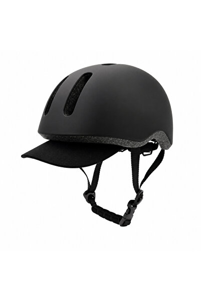 Spinkit City Bike Helmet with Visor Matte Black Size L (58-61 cm)