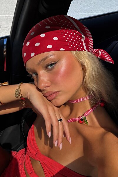 Goldmine Unisex 100% Cotton Bandana Red Polka Dots