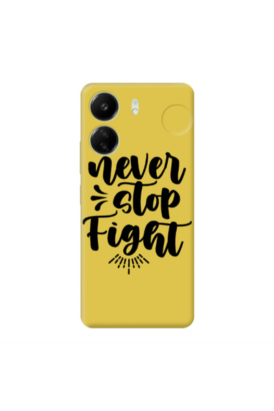 Other Xiaomi Redmi 13C Never stop fight Yellow Colored Silicone TPU Θήκη