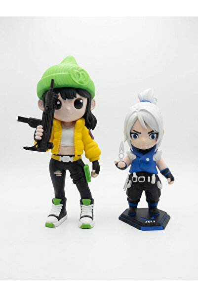 DEMİRHAN3D Killjoy Figürü 25 cm + Jett Figür 19 cm | 3D Yazıcı PLA Koleksiyon...