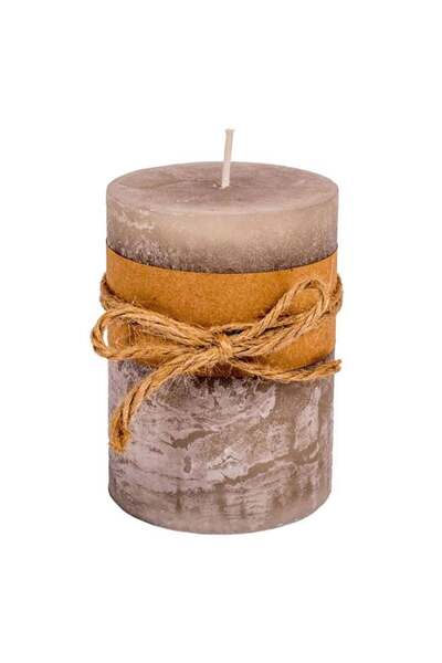 OEM Lumânare Decorativă Gri, Lumină Caldă și Atmosferă Relaxantă, Ø6.8 x 9.5cm