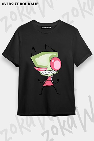 ZOKAWEAR Μπλουζάκι Unisex Loose Fit με στάμπα Invader Zim v3