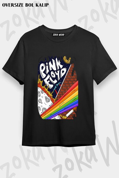 ZOKAWEAR Μπλουζάκι Unisex Loose Fit με στάμπα Pink Floyd v20
