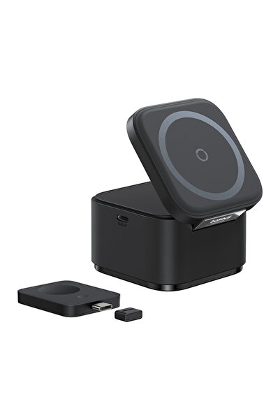 Baseus MagPro 3-в-1 25W Магнитно безжично зарядно устройство за iPhone, AirPo...