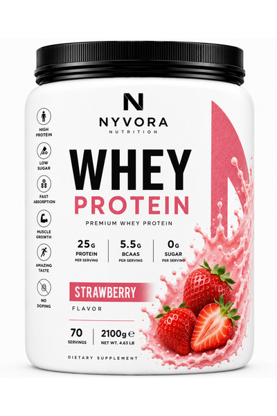 Nyvora Nutrition Nyvora Whey Protein – Strawberry Aromalı 2100 g
