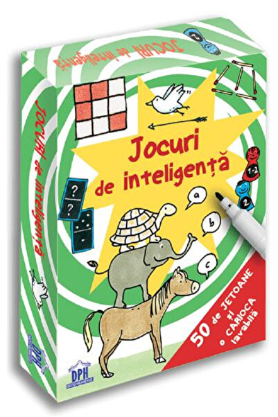 Editura DPH Jocuri de inteligență - 50 de jetoane și un marker lavabil, Phili...