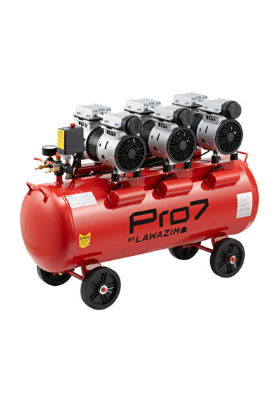Lawazim Pro7 100L Oil-Free Air Compressor 2.25HP 115 PSI 105L/min 78dB 220-24...