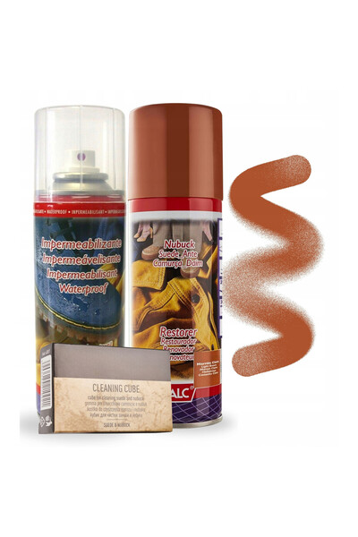Palc Kit restaurare piele intoarsa si nubuc, varf, maro deschis, spray 200 ml...
