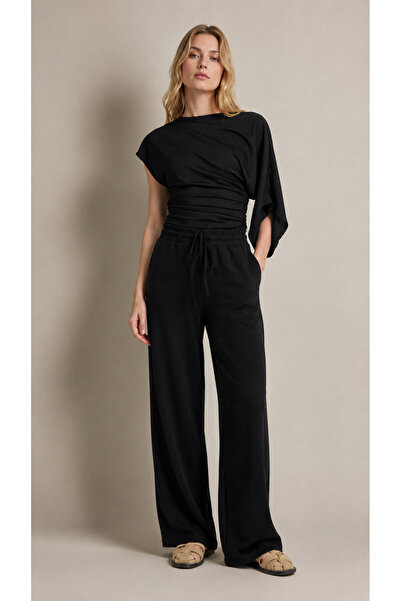 Patreon Yarasa Kol Modal Tshi̇rt Pants Stylish Track Suit Set