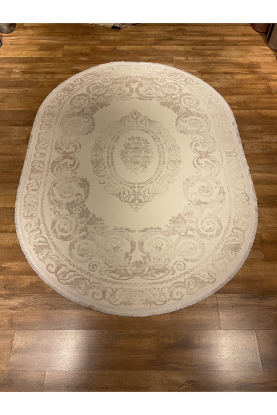 EMPERA HALI TABOO 1301 160X160 BEYAZ OVAL HALI