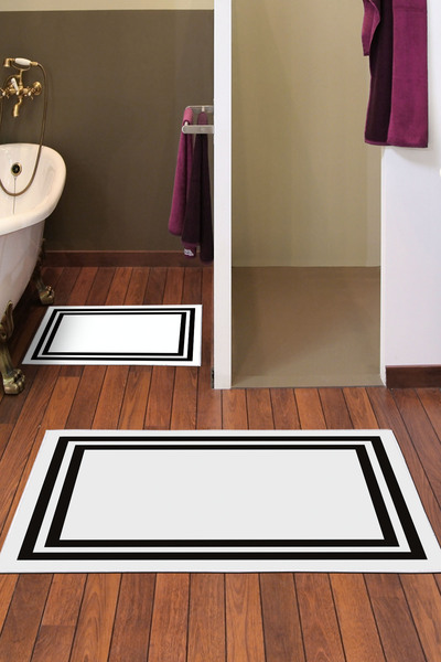 ALANUR Non-Slip, Washable, Digitally Printed 2-Piece Toilet Seat Set |   Rect...