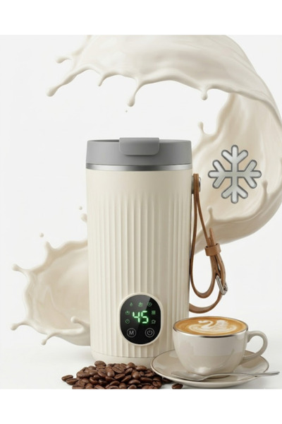 snapcart Portable Electric Milk Frother Cup 400ml Automatic Coffee Mixer Rech...