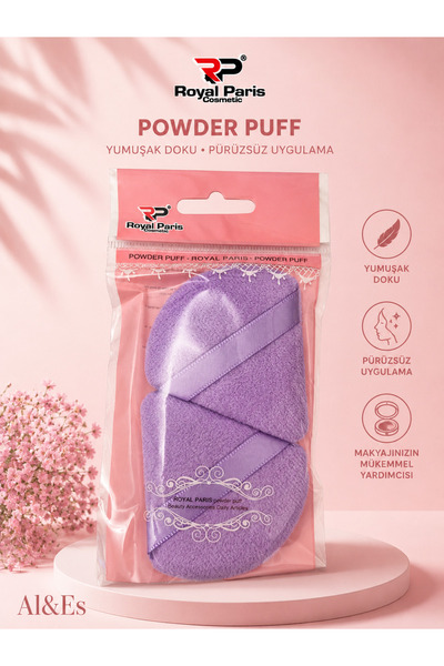 Royal paris 2'li pudra pufu powder puff makyaj aplikatörü